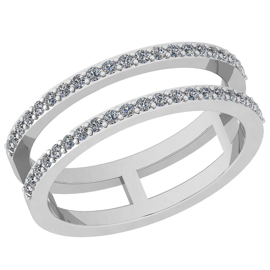 0.33 Ctw SI2/I1 Diamond 14K White Gold Band Ring: Center Stone Weight : 0.33 Ctw (Round Cut ) Center Stone Color : J-K Stone Clarity : SI2/I1 Center Stone Setting : Prong Metal Weight : Approx 3.10 Gram 14K White Gold Ring Size : Current Ring Size-6 