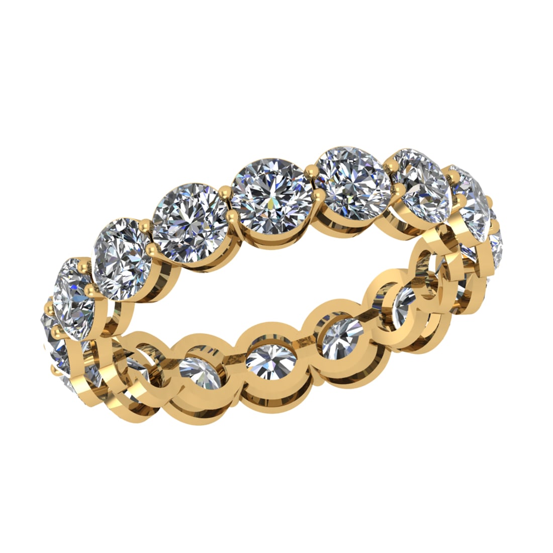 5.00 Ctw SI2/I1 Diamond 14K Yellow Gold Men s Band Ring: Total Diamond Weight : 5.00 Ctw (Round Cut) Color : J-K Setting : Prong Stone Clarity : SI2/I1 Metal Weight : Approx 3.90 Gram 14K Yellow Gold Men s Band Ring Current Ring Size is-9 #PAPPS93857v7