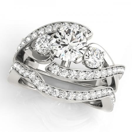 CERTIFIED 18KT WHITE GOLD 1.48 CTW J-K/VS-SI1 DIAMOND BRIDAL SET: CERTIFIED 18KT WHITE GOLD 1.48 CTW J-K/VS-SI1 DIAMOND BRIDAL SET (CENTER STONE DIAMOND .60 CTWW J-K/VS-SI1) please request ring size upon payment #PAPPS86758v3