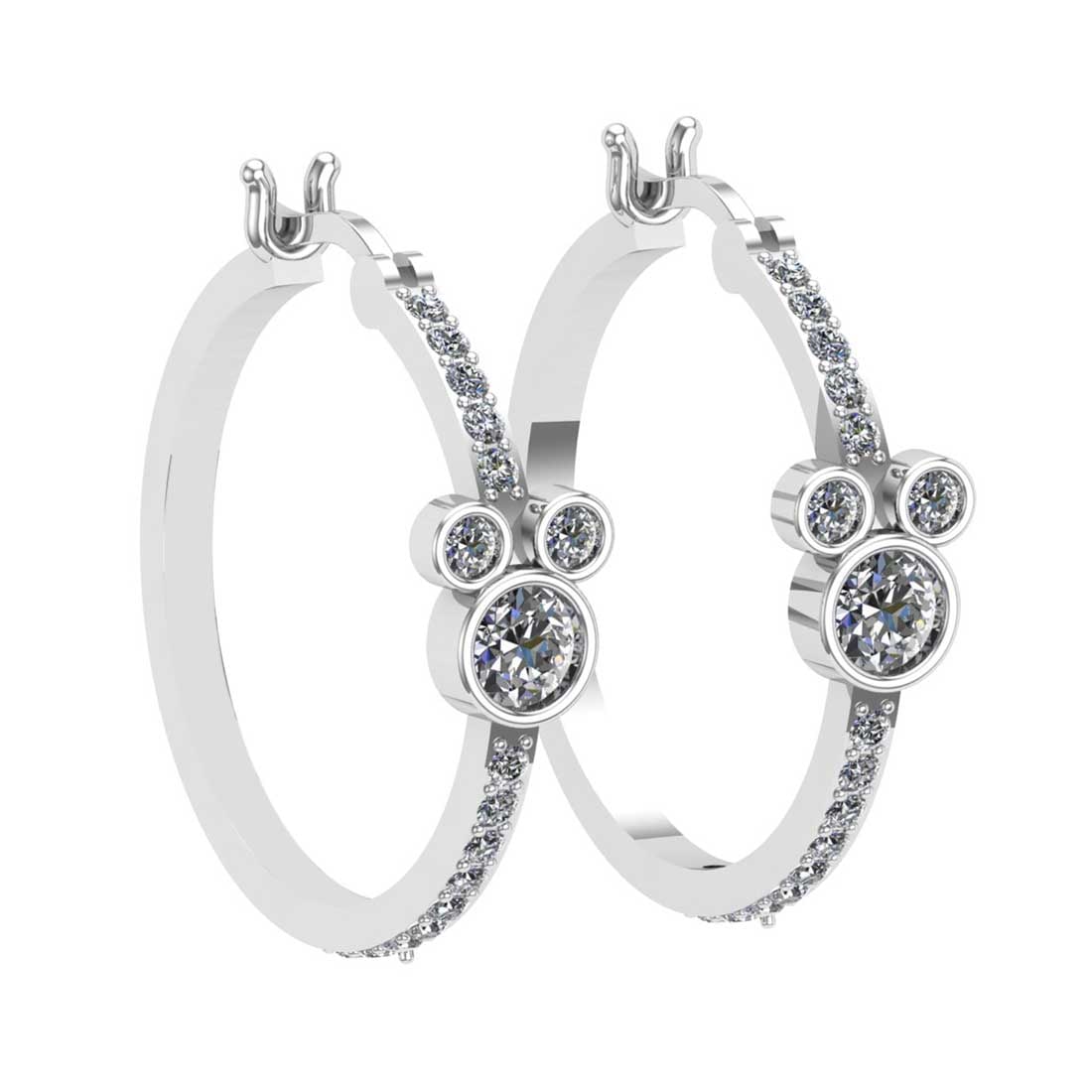 1.52 Ctw SI2/I1 Diamond Prong Set 10k Yellow Gold Hoop Earrings: Total Diamond Weight : 1.52 Ctw (Round cut) Center Diamond Color :- J-K Center Clarity : SI2/I1 Stone Setting : Prong Metal Weight : Approx 6.50 Gram 10k Yellow Gold Hoop Earrings #PAPPS12926v11
