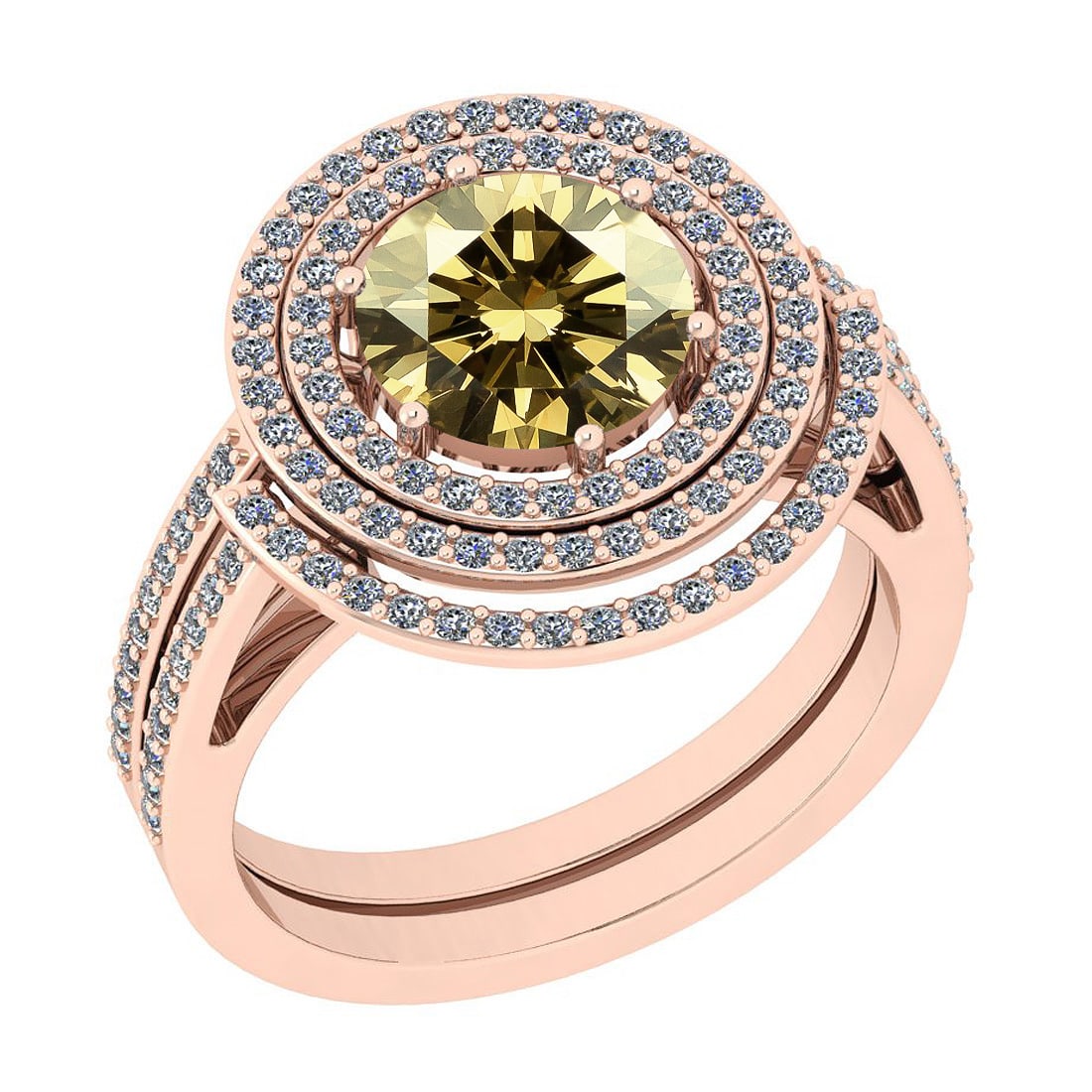 Certified 2.44 Ctw SI1/SI2 Natural Fancy Light Brown Yellow And White Diamo (1 of 1)