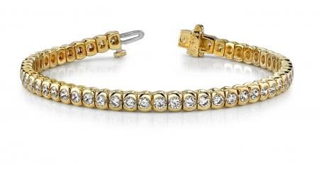 14KT YELLOW GOLD 3 CTW G-H VS2/SI1 CLASSIC TENNIS BRACELET: 14KT YELLOW GOLD 3 CTW G-H VS2/SI1 CLASSIC TENNIS BRACELET #PAPPS20162v5
