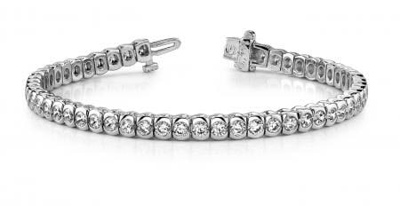 14KT WHITE GOLD 3 CTW G-H SI2/SI3 CLASSIC TENNIS BRACELET: 14KT WHITE GOLD 3 CTW G-H SI2/SI3 CLASSIC TENNIS BRACELET #PAPPS20262v5