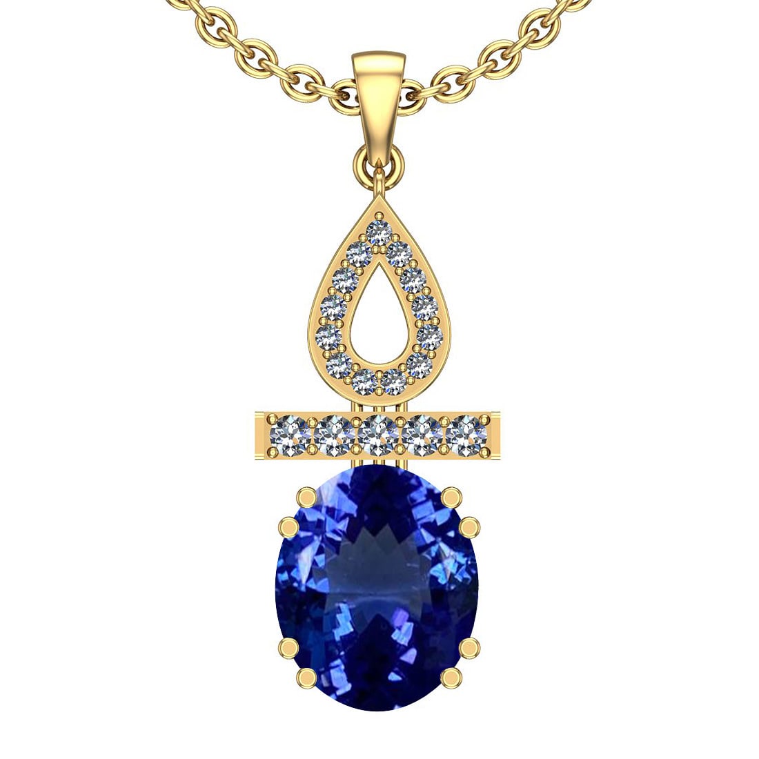 Certified 5.08 Ctw VS/SI1 Tanzanite And Diamond 14k Yellow Gold Victorian S: Center Stone Approx Weight: 4.33 Ctw (1 Pcs Oval Cut) Center Stone Color: Tanzanite Center Stone Setting: Prong Side Stone 0.75 Ctw Side Stone Color: J-K Stone Clarity: VS/SI1 Stone Setting: Prong
