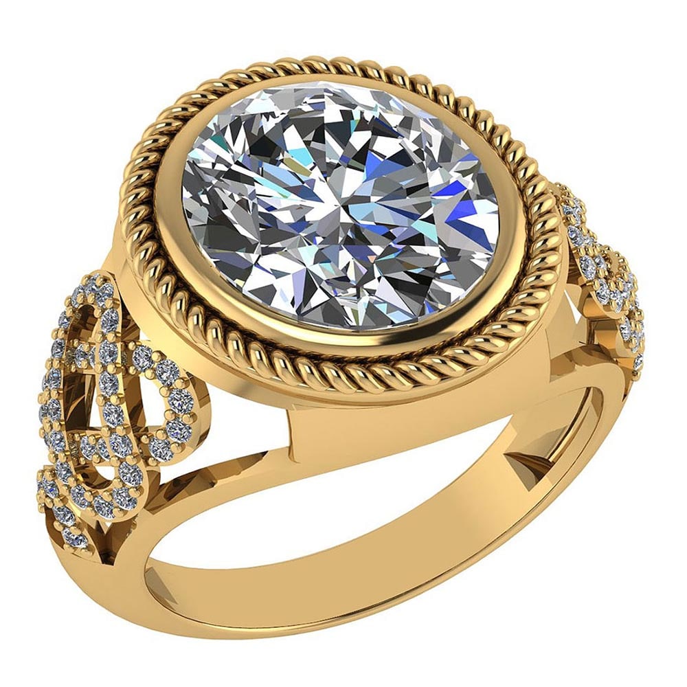 Certified 3.86 Ctw Diamond VS/I1 Ring For 14K Yellow Gold (1 of 1)