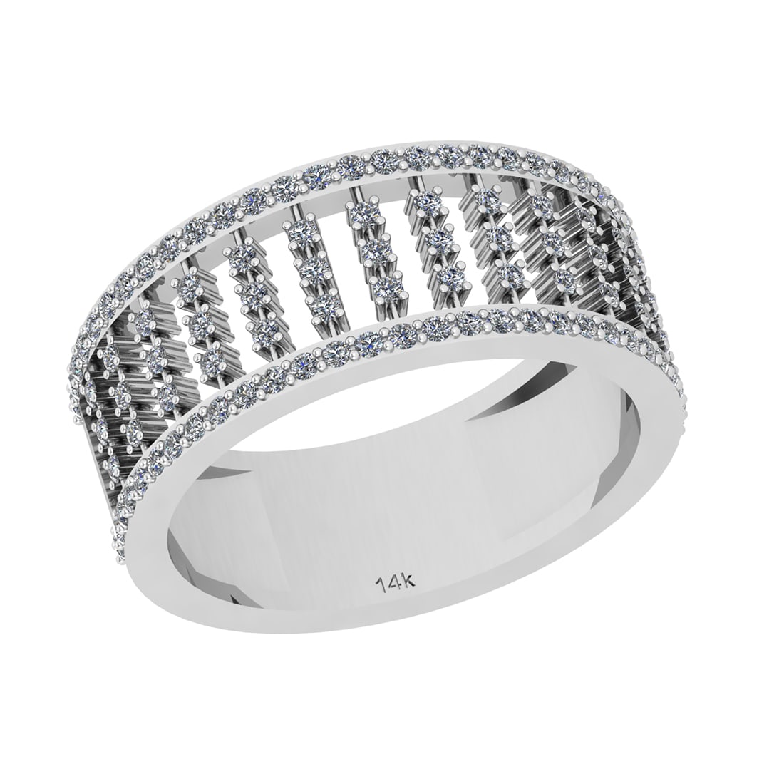 0.50 Ctw Si2/i1 Diamond 14K White Gold Eternity Band Ring: Total Weight : 0.50 Ctw (Round Cut ) Diamond Stone Color : J-K Stone Clarity : Si2/i1 Diamond Stone Setting : Prong Metal Weight : Approx 4.80 Gram 14K White Gold Eternity Band Ring Current Ring Size 