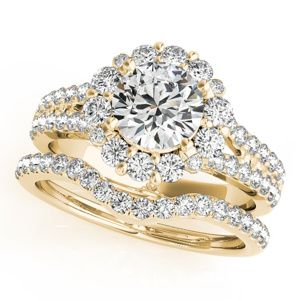 Certified 1.60 Ctw SI2/I1 Diamond 14K Yellow Gold Vintage Style Engagement