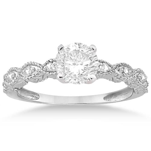 Petite Marquise Diamond Engagement Ring Platinum 1.10ctw (1 of 1)