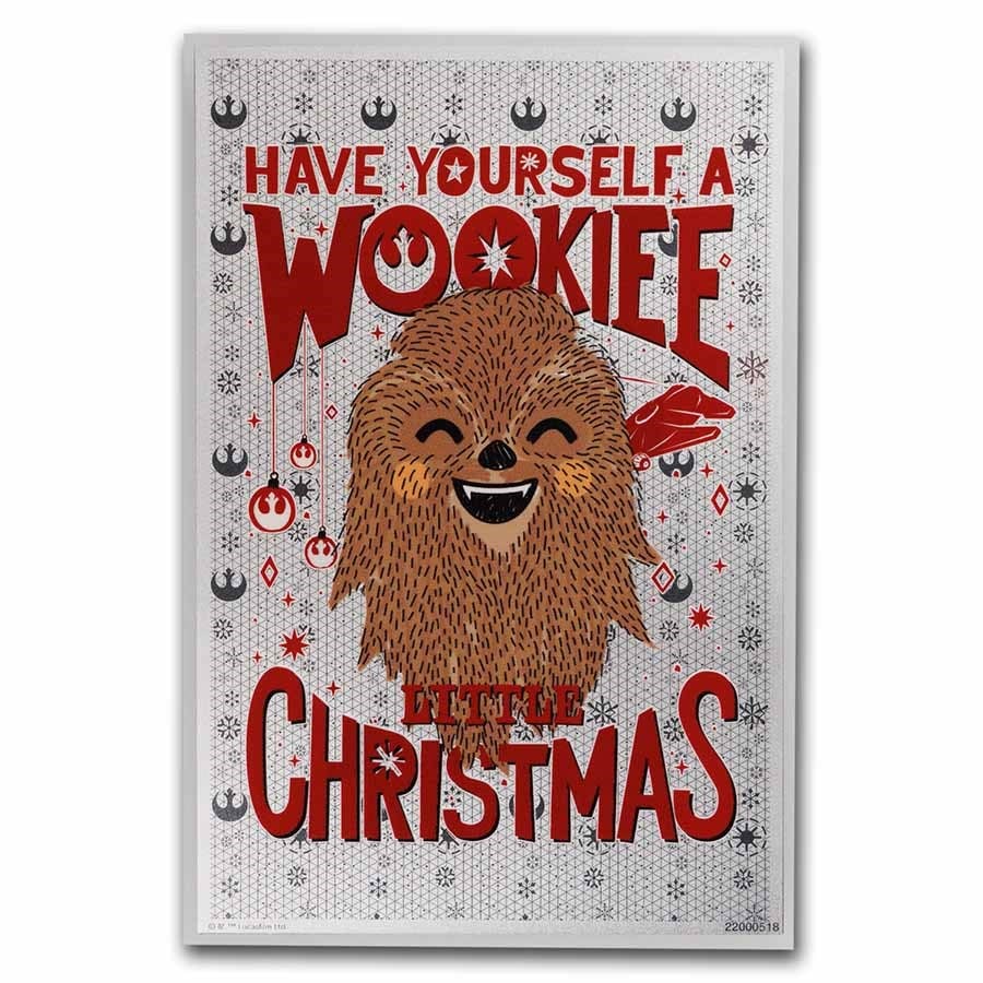 2022 Niue 5 gram Silver $1 Star Wars Season s Greetings Foil Note: 2022 Niue 5 gram Silver $1 Star Wars Season s Greetings Foil Note #PAPPS98516v15