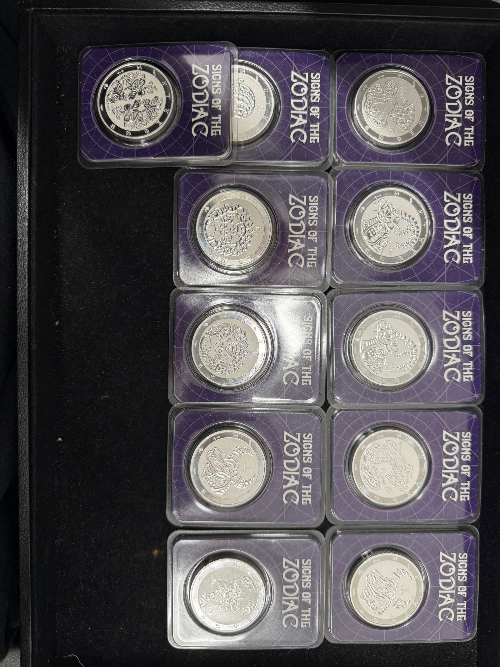 Lot Of 1 Ounce Pure Silver Coins Signs Of The Zodiac .999 11 Pieces: Lot Of 1 Ounce Pure Silver Coins Signs Of The Zodiac .999 11 Pieces #PAPPS98468v15