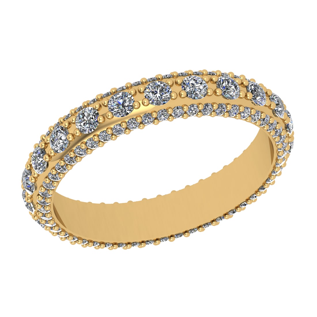 1.27 Ctw VS/SI1 Diamond 14K Yellow Gold Eternity Band Ring