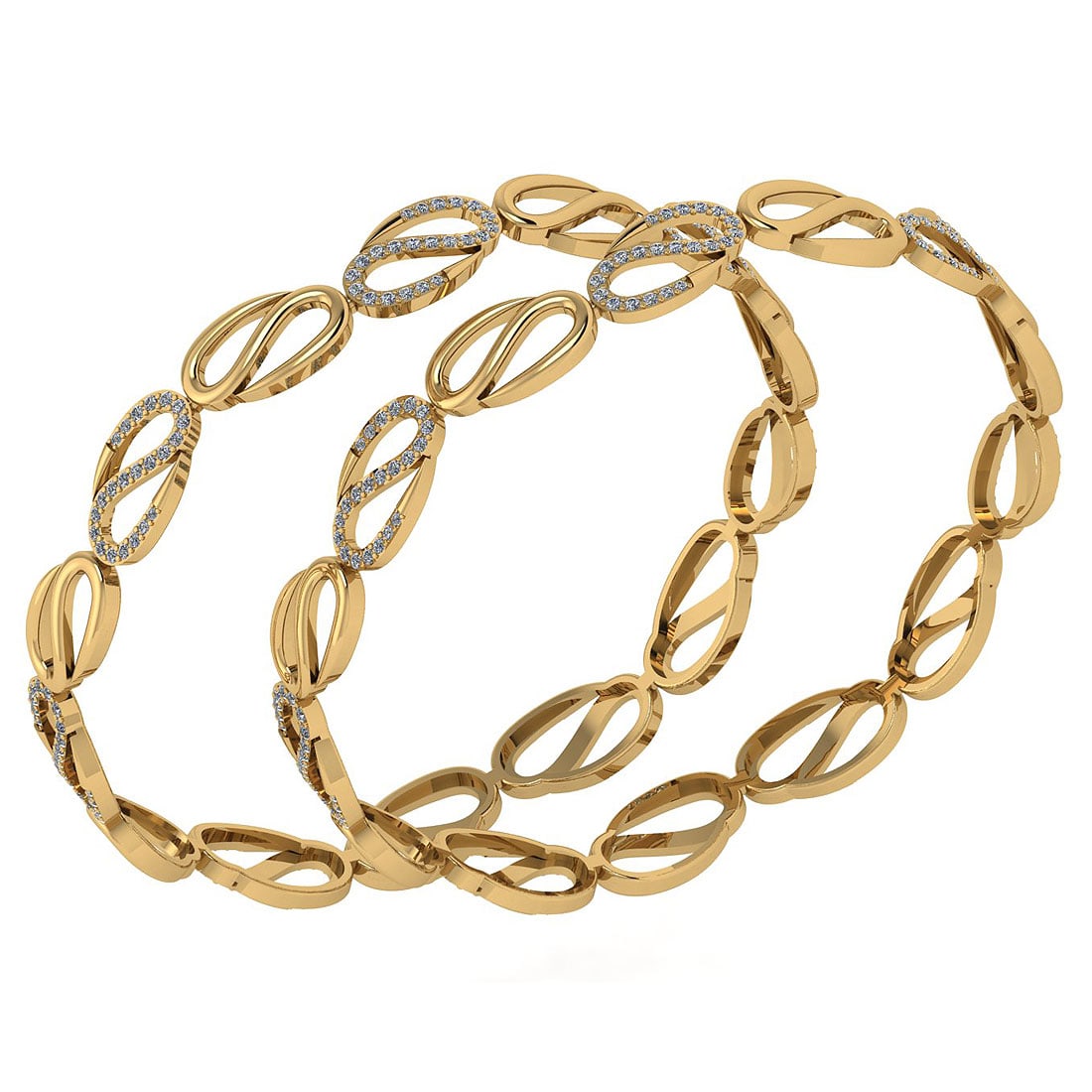 2.32 Ctw SI2/I1 Diamond 10K Yellow Gold Bengals