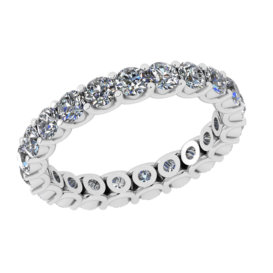 2.50 Ctw Diamond 14k White Gold Eternity Band Ring