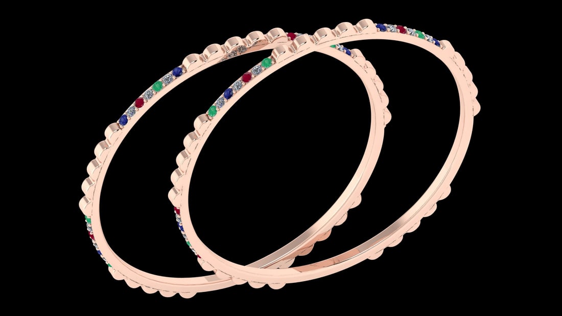 Certified 2.45 Ctw SI2/I1 Multi Emerald,Ruby,Sapphire And Diamond 14K Rose: Multi Stone Approx Weight: 1.22 Ctw (Round Cut) Multi Stone Color: Emerald,Ruby,Sapphire Multi Stone Setting: Prong Side Stone 1.23 Ctw Side Stone Color: J-K Stone Clarity: SI2/I1 Stone Setting: Prong