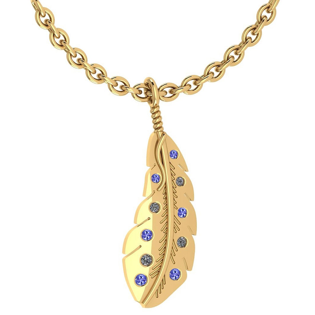Certified 0.08 Ctw I2/I3 Tanzanite And Diamond 14K Yellow Gold Victorian St: Diamond Approx Weight: 0.04 Ctw (Round Cut) Center Color: J-K Center Stone Clarity: I2/I3 Stone Setting: Prong Side Stone 0.04 Ctw Side Stone Color: Tanzanite Stone Setting: Prong Metal Approx