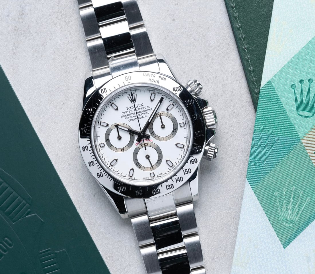 Used Rolex Steel Daytona 40mm Comes with box and papers: Used Rolex Steel Daytona 40mm Comes with box and papers #PAPPS95648v7