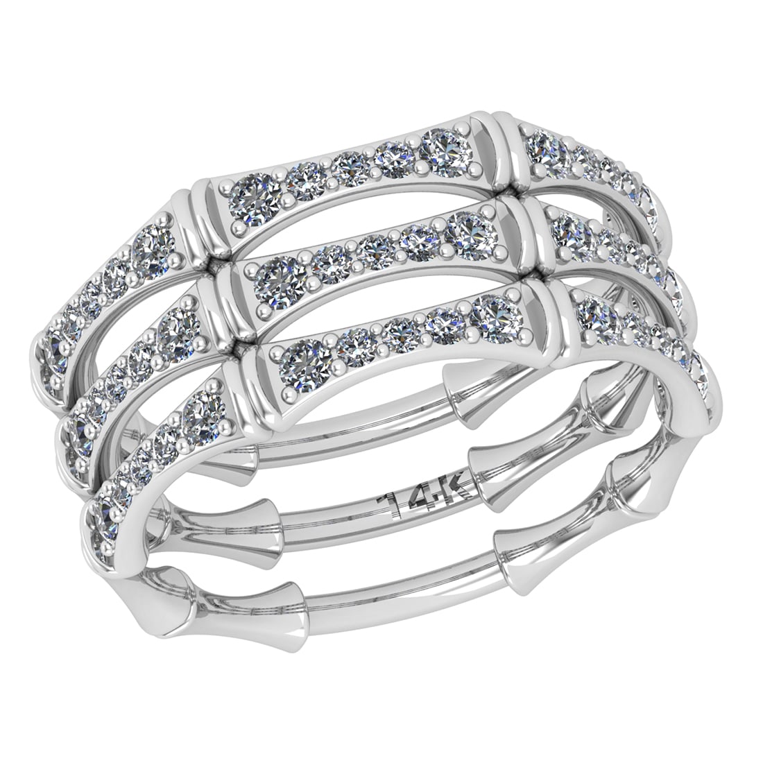 1.00 Ctw Si2/i1 Diamond 14K White Gold Men s Wedding Ring: Total Weight : 1.00 Ctw (Round Cut ) Diamond Stone Color : J-K Stone Clarity : Si2/i1 Diamond Stone Setting : Prong Metal Weight : Approx 6.20 Gram 14K White Gold Men s Wedding Ring Current Ring Size-