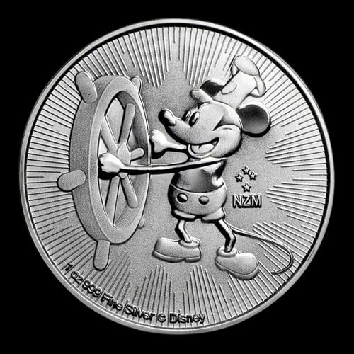 Collectable Silver 2017 Niue 1 oz Silver $2 Disney Steamboat Willie BU (1 of 1)