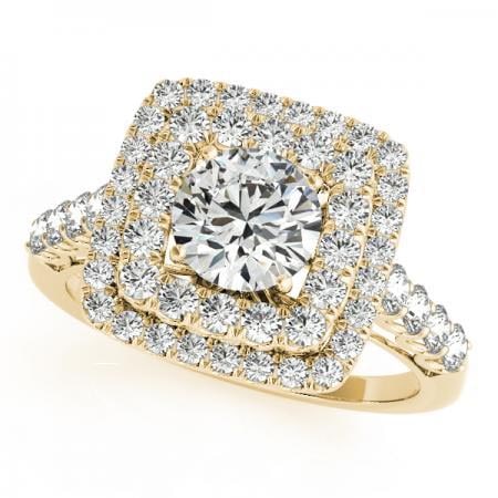 CERTIFIED 18K YELLOW GOLD 2.14 CTW J-K/VS-SI1 DIAMOND HALO ENGAGEMENT RING: CERTIFIED 18K YELLOW GOLD 2.14 CTW J-K/VS-SI1 DIAMOND HALO ENGAGEMENT RING (CENTER STONE DIAMOND 1.00 CTWW J-K/VS-SI1) please request ring size upon payment #PAPPS86441v3