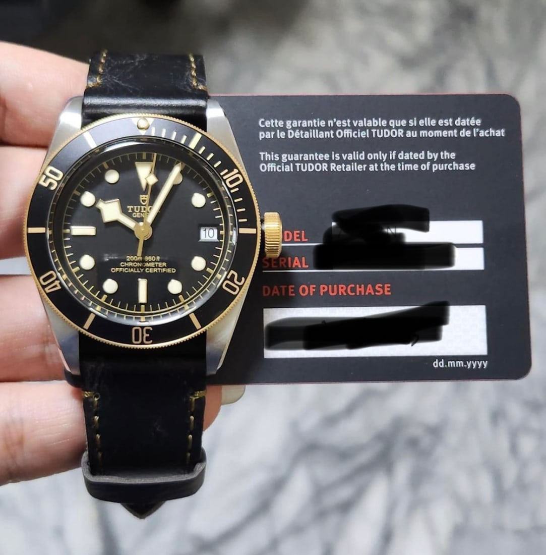 Tudor 79733n Leather Strap Comes with Box & Papers: Tudor 79733n Leather Strap Comes with Box & Papers #PAPPS19762v8