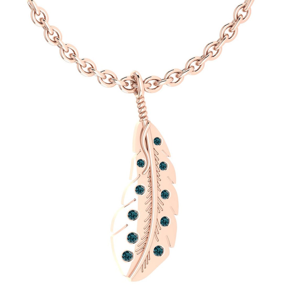 Certified 0.08 Ctw I2/I3 Treated Fancy Blue Diamond 14K Rose Gold Vingate S: Center Approx Weight: 0.08 Ctw (Round Cut) Center Color: Treated Fancy Blue Diamond Center Stone Clarity: I2/I3 Stone Setting: Flash Metal Approx Weight: 2.20 Gram 14K Rose Gold Necklace #PAPPS16033v7