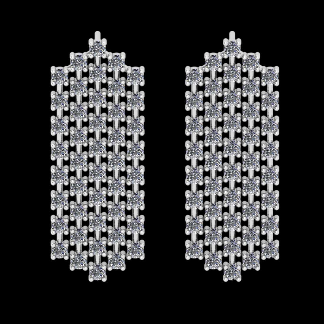 4.40 Ctw SI2//I1 Diamond 14 K White Gold Earrings: Total Diamond Weight : 4.40 Ctw (Round cut) Center Diamond Color :- J-K Center Clarity : SI2//I1 Stone Setting : Prong Metal Weight : Approx 12.30 Gram 14 K White Gold Earrings C405-5E Size :-2.25 #PA
