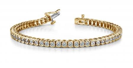 14KT YELLOW GOLD 2 CTW G-H VS2/SI1 HALF BEZEL CONFIDENCE TENNIS BRACELET: 14KT YELLOW GOLD 2 CTW G-H VS2/SI1 HALF BEZEL CONFIDENCE TENNIS BRACELET #PAPPS19960v5