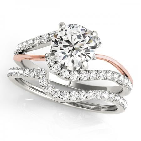 CERTIFIED 18KT TWO TONE GOLD 1.27 CTW J-K/VS-SI1 DIAMOND BRIDAL SET: CERTIFIED 18KT TWO TONE GOLD 1.27 CTW J-K/VS-SI1 DIAMOND BRIDAL SET (CENTER STONE DIAMOND .80 CTWW J-K/VS-SI1) please request ring size upon payment #PAPPS86733v3