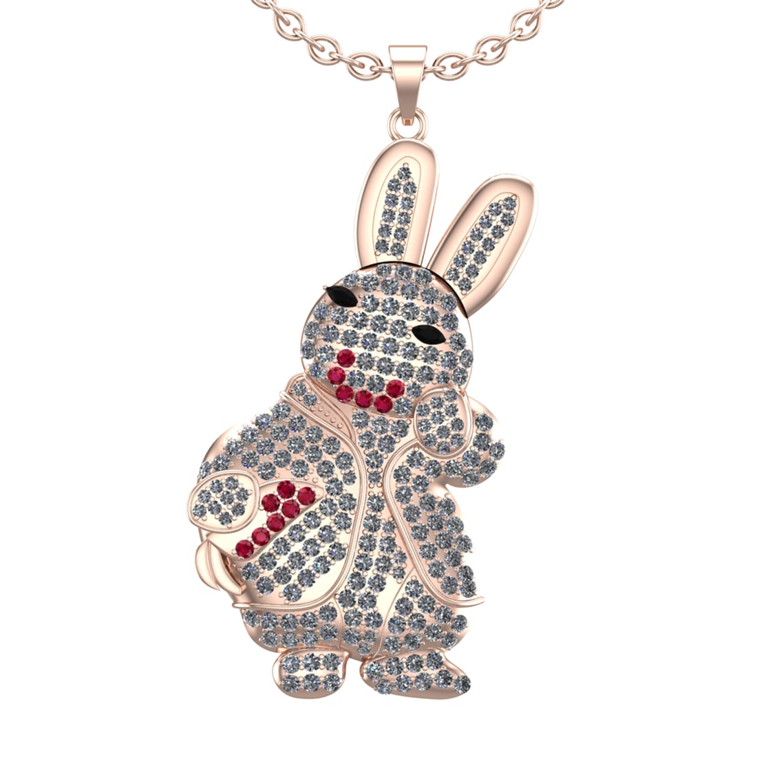 6.92 Ctw SI2/I1 Ruby and Diamond 14K Rose Gold Pendant Necklace: Eye Diamond Weight :- 0.20 ctw Eye Diamond Color :- Treted Fancy Black Diamond Center Stone Weight : 0.45 Ctw (Round Cut) Center stone Color :- Ruby Center Stone Setting : Prong Side Stone Weight Of C