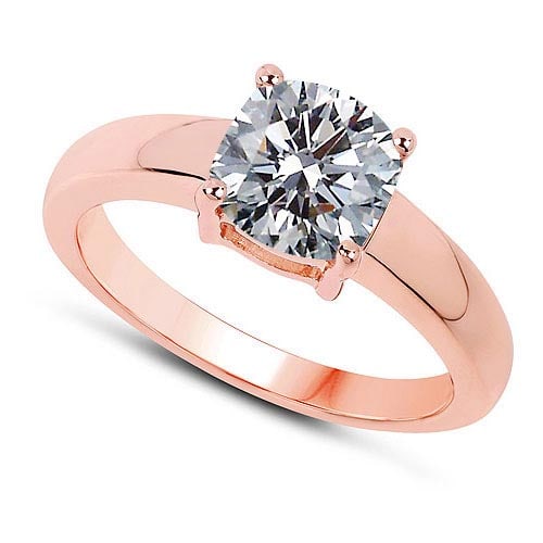 Certified .75 CTW Round Diamond 14K Rose Gold Ring: Center Stone .75 CTW Round Diamond Center Stone Clarity:SI1-SI2 Center Stone Color : White Diamond Stone Setting ;Prong 14K Rose Gold Ring #PAPPS92315v5
