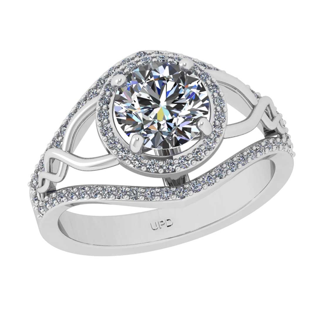 1.62 Ctw SI2/I1 Diamond 18K White Gold Engagement Ring: Center Diamond Weight : 1.25 Ctw ( Round Cut) Center Diamond Color :-J -K Center Stone Setting : Prong Clarity : SI2/I1 Total Weight Of Ctw 0.37 Ctw Color : J -K Clarity : SI2/I1 Stone Setting : Prong