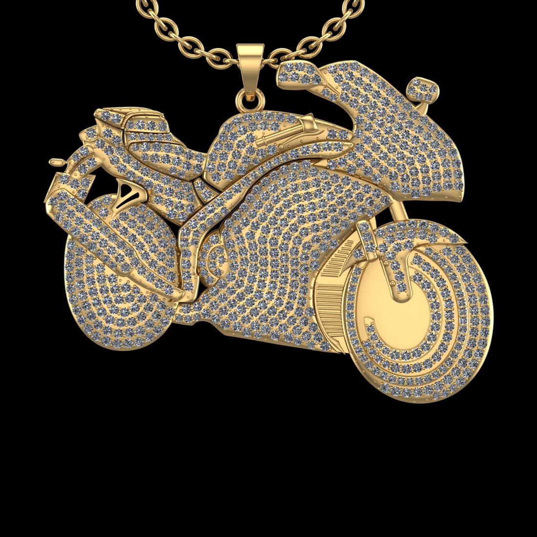 8.71 Ctw SI2/I1 Diamond 18K Yellow Gold Hip Hop Style Necklace: Total Diamond Weight : 8.71 Ctw (Round cut) Center Diamond Color :- J-K Center Clarity : SI2/I1 Stone Setting : Prong Metal Weight : Approx 39.80 Gram 18K Yellow Gold Hip Hop Style Necklace Width :-67