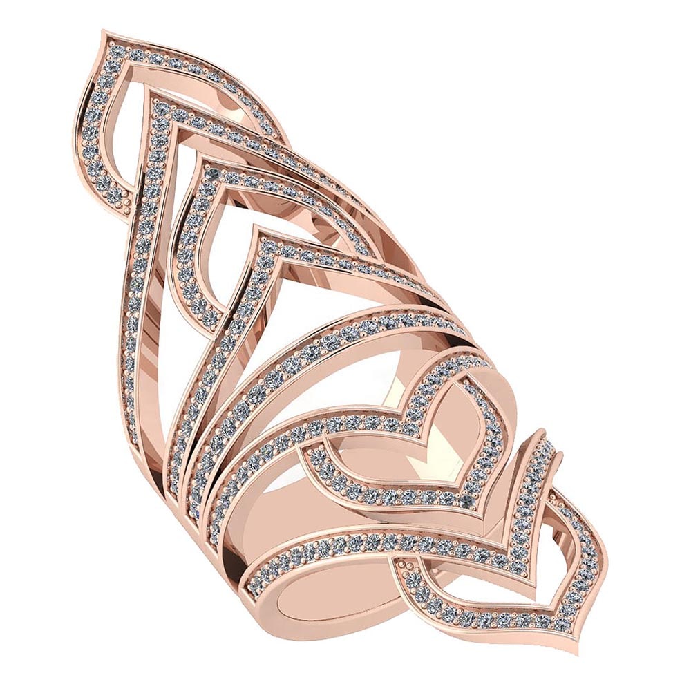 Certified 1.26 Ctw Diamond VS/SI1 14K Rose Gold Ring Made In USA: Center Stone Approx Weight ; 1.26 Ctw (238 Pcs Round) Stone Color: White G-H Diamond Stone Clarity: VS/SI1 Color Stone Setting ; Prong Metal Approx Weight: 11.10 Gram 14K Rose Gold Ring Made In USA #P