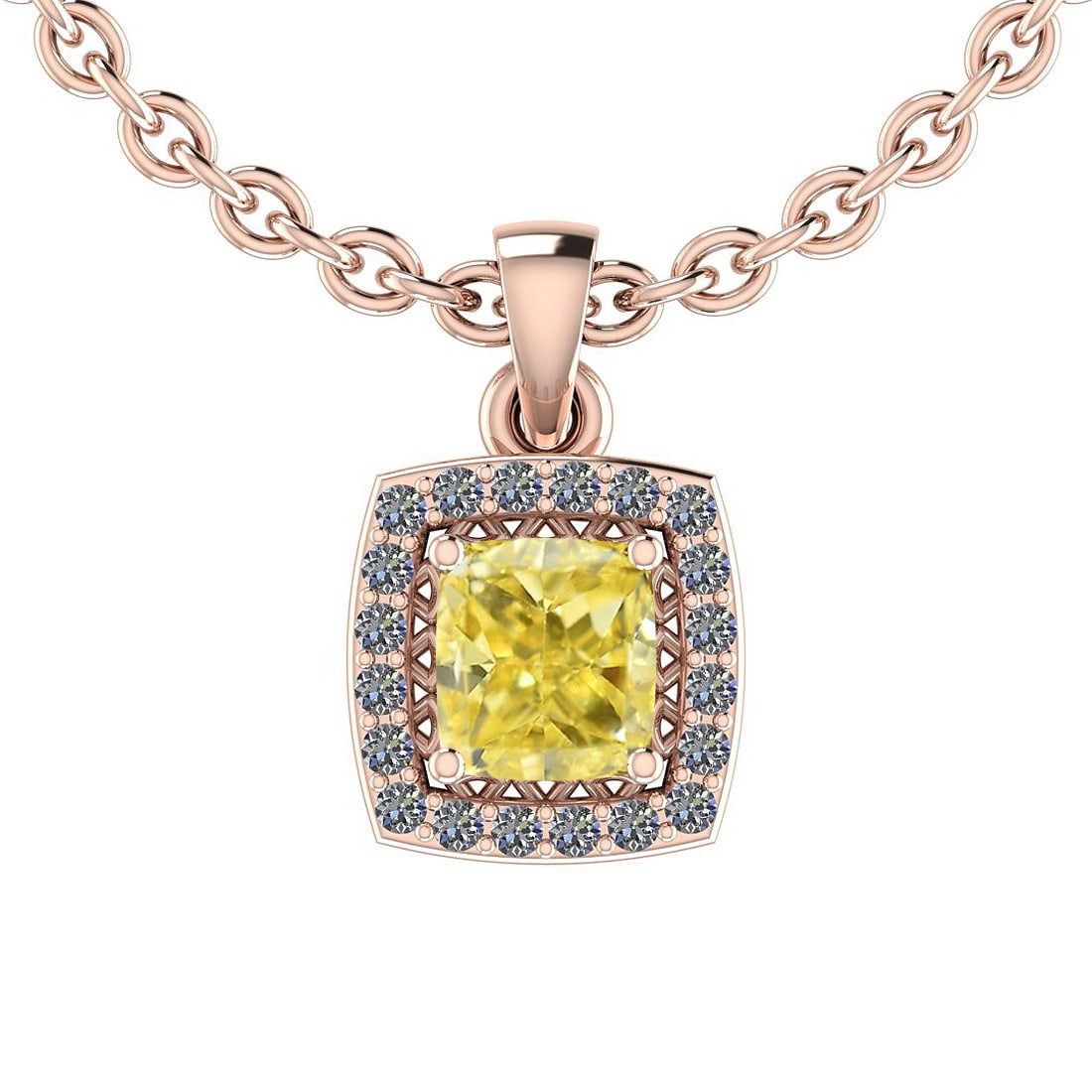 Certified 0.56 Ct GIA Certified Natural Fancy Yellow Diamond and White Diam: Center Stone Approx Weight: 0.46 Ctw (1pcs Cushion Cut) GIA Certified Center Stone Color: Natural Fancy Yellow Diamond Center Stone Clarity: I2/I2 Stone Setting: Prong Side Stone Approx Weight: 0.10 c