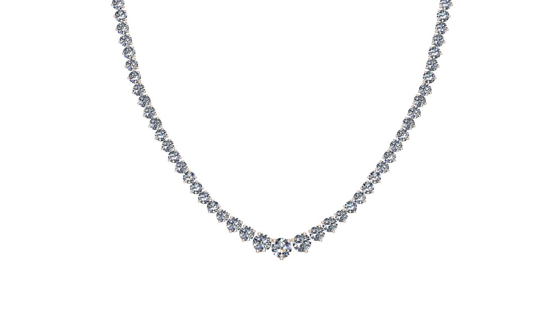 Certified 5.63 Ctw SI2/I1 Diamond 14K Rose Gold Necklace