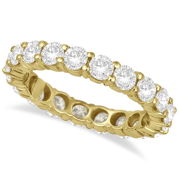 Diamond Eternity Ring Wedding Band 18k Yellow Gold 3.00ctw: CENTER STONE; Diamond CENTER STONE CLARITY; SI CENTER STONE COLOR; J-K CENTER STONE SETTING; Prong SIDE STONE CLARITY; SIDE STONE COLOR; SIDE STONE SETTING; ctw OF SIDE STONE: SIDE STONE QUALITY;
