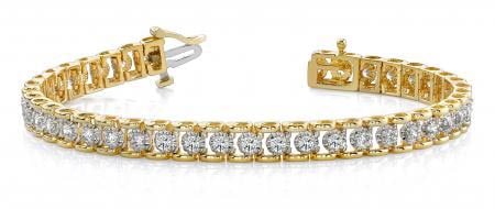14KT YELLOW GOLD 1.00 CTW G-H SI2/SI3 CLASSIC PRONG ILLUSION SET DIAMOND TE: 14KT YELLOW GOLD 1.00 CTW G-H SI2/SI3 CLASSIC PRONG ILLUSION SET DIAMOND TENNIS BRACELET #PAPPS20239v5