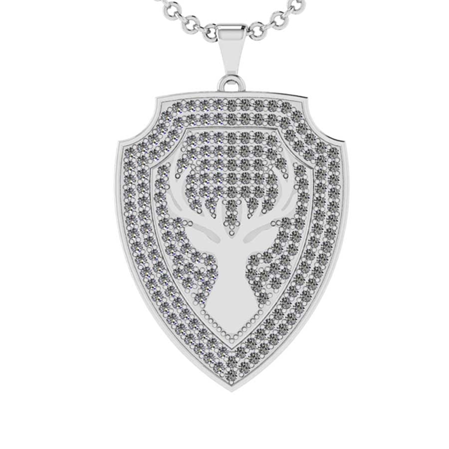 2.61 Ctw SI2/I1 Diamond 14K White Gold Pendant Necklace