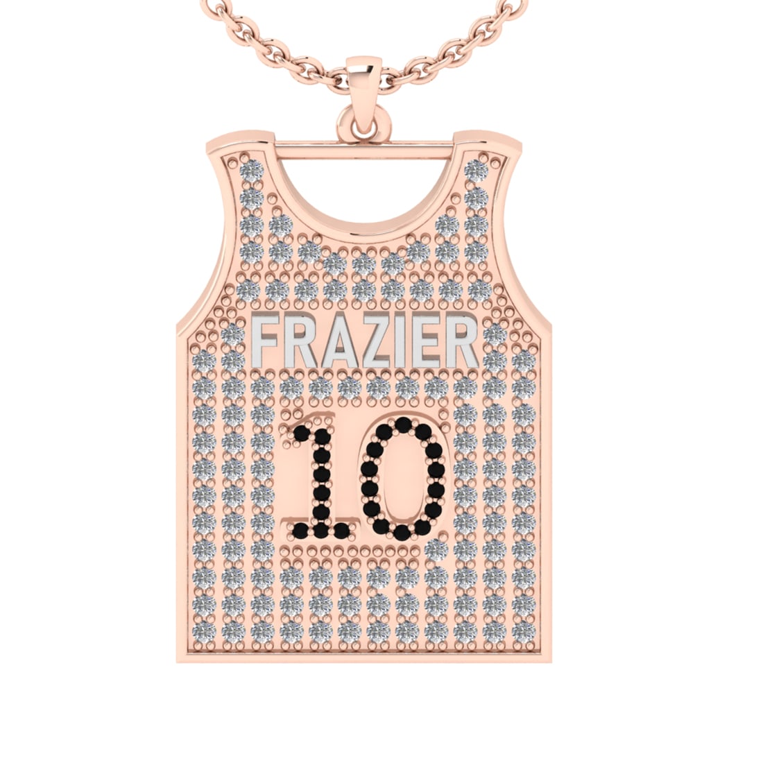 0.75 Ctw SI2/I1 Treated Fancy Black and white Diamond 14K Rose Gold Basketb