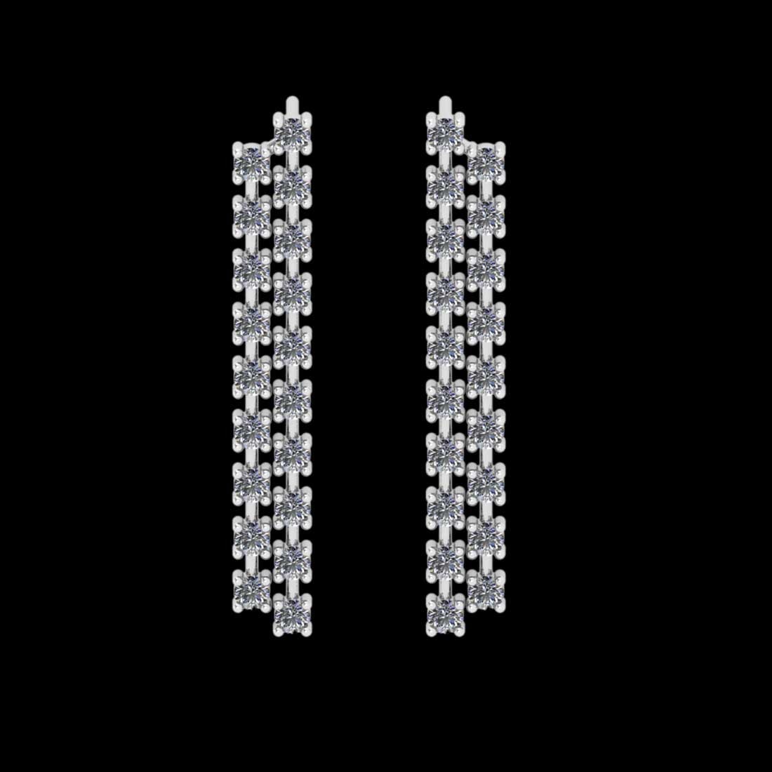 1.14 Ctw SI2//I1 Diamond 14 K White Gold Earrings: Total Diamond Weight : 1.14 Ctw (Round cut) Center Diamond Color :- J-K Center Clarity : SI2//I1 Stone Setting : Prong Metal Weight : Approx 7.20 Gram 14 K White Gold Earrings C405-2E Size :-2.25 #PAP
