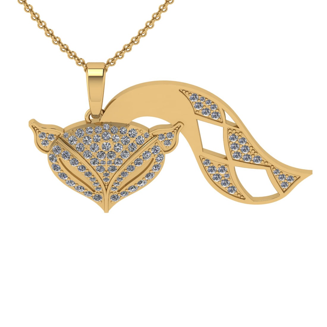 1.93 Ctw SI2/I1 Diamond 14K Yellow Gold Fox Necklace: Total Diamond Weight : 1.93 Ctw ( Round Cut ) Diamond Color :- J-K Clarity : SI2/I1 Stone Setting : Prong Metal Weight : Approx 12.50 Gram 14K Yellow Gold Fox Necklace #PAPPS94543v7