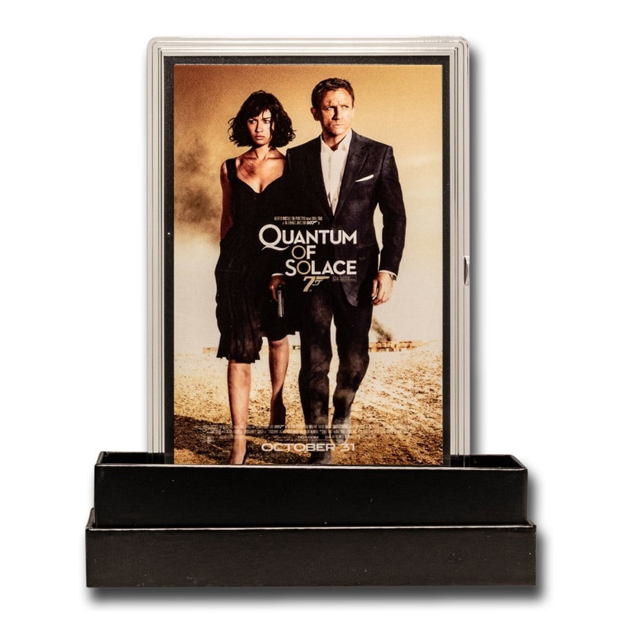 2020 5g Silver James Bond 007 Movie Poster Foil Quantum of Solace (1 of 1)