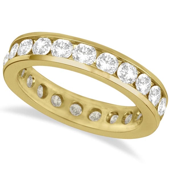 Channel-Set Diamond Eternity Ring Band 14k Yellow Gold 2.25ctw: CENTER STONE; Diamond CENTER STONE CLARITY; SI CENTER STONE COLOR; J-K CENTER STONE SETTING; Channel SIDE STONE CLARITY; SIDE STONE COLOR; SIDE STONE SETTING; ctw OF SIDE STONE: SIDE STONE QUALITY; #P