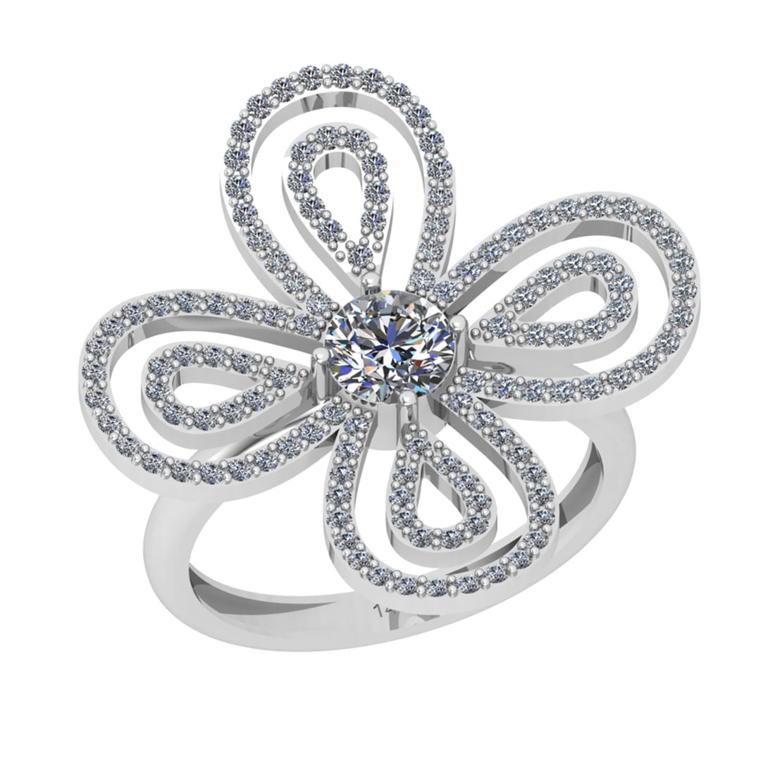 1.12 Ctw SI2/I1 Diamond 14K White Gold Engagement Ring: Center Diamond Weight : 0.50 Ctw (Round Cut) Center Diamond Color : J-K Center Stone Setting : Prong Center Stone Clarity : SI2/I1 Side Stone Weight Of Ctw 0.62 Ctw Side Stone Color : J-K Stone Clarit