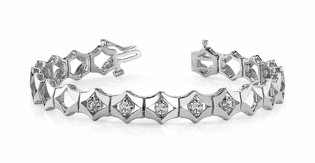 14KT WHITE GOLD .25 CTW G-H VS2/SI1 DIAMONDS IN DIAMONDS BRACELET (1 of 1)