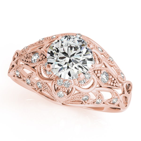 CERTIFIED 18K ROSE GOLD 0.79 CTW J-K/VS-SI1 DIAMOND HALO ENGAGEMENT RING: CERTIFIED 18K ROSE GOLD 0.79 CTW J-K/VS-SI1 DIAMOND HALO ENGAGEMENT RING (CENTER STONE DAIMOND .60 CTW J-K/VS-SI1) please request ring size upon payment #PAPPS86304v3