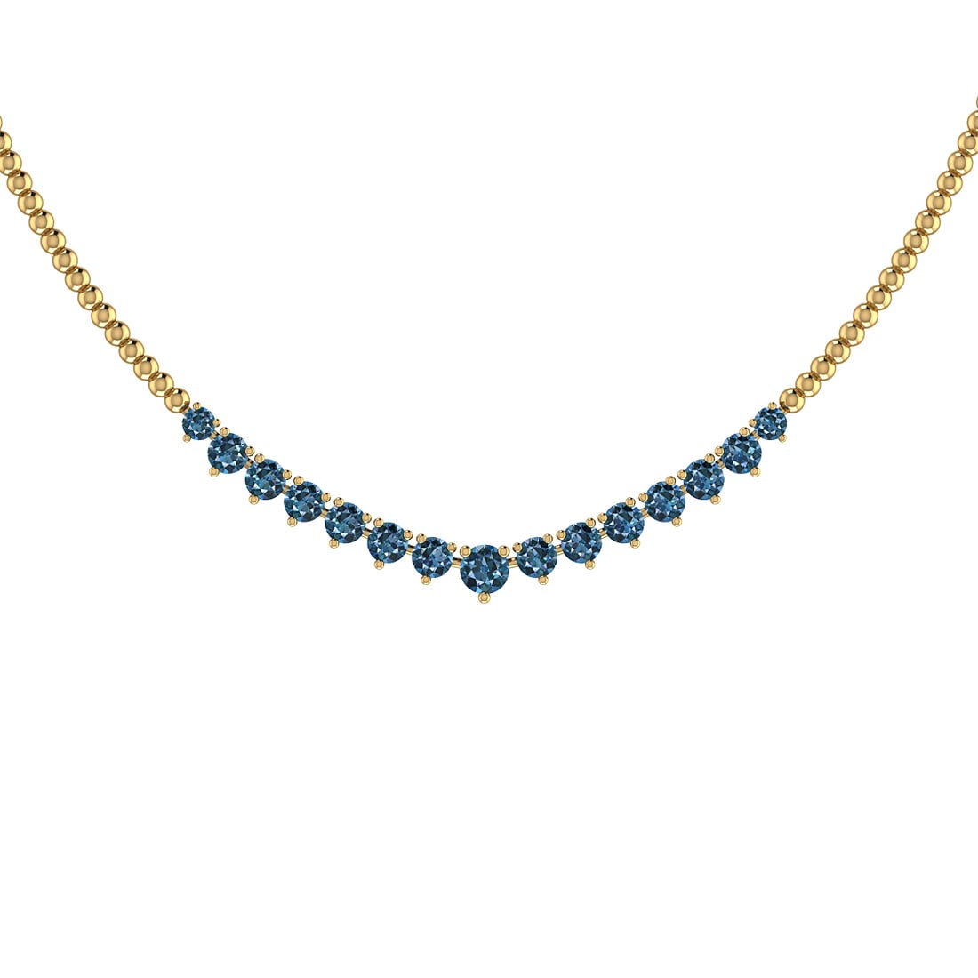 1.06 Ctw i2/i3 Treated Fancy Blue Diamond 14K Yellow Gold Necklace: Center Diamond Weight : 1.06 Ctw ( Round cut) Center Diamond Color : Treated Fancy Blue Dimaond Center Clarity : i2/i3 Center Stone Setting : Prong Metal Weight : Approx 13.00 Gram 14K Yellow Gold
