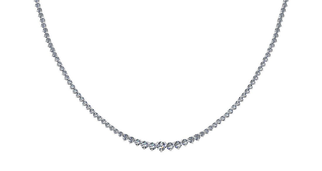 5.63 Ctw SI2/I1 Diamond 14K White Gold Princess Necklace: Center Diamond Weight : 5.63 Ctw (Round Cut) Center Diamond Color :- J-K Center Clarity : SI2/I1 Stone Setting : Metal Weight : Approx 15.20 Gram 14K White Gold Princess Necklace Size :-17 Inch T3-5GN