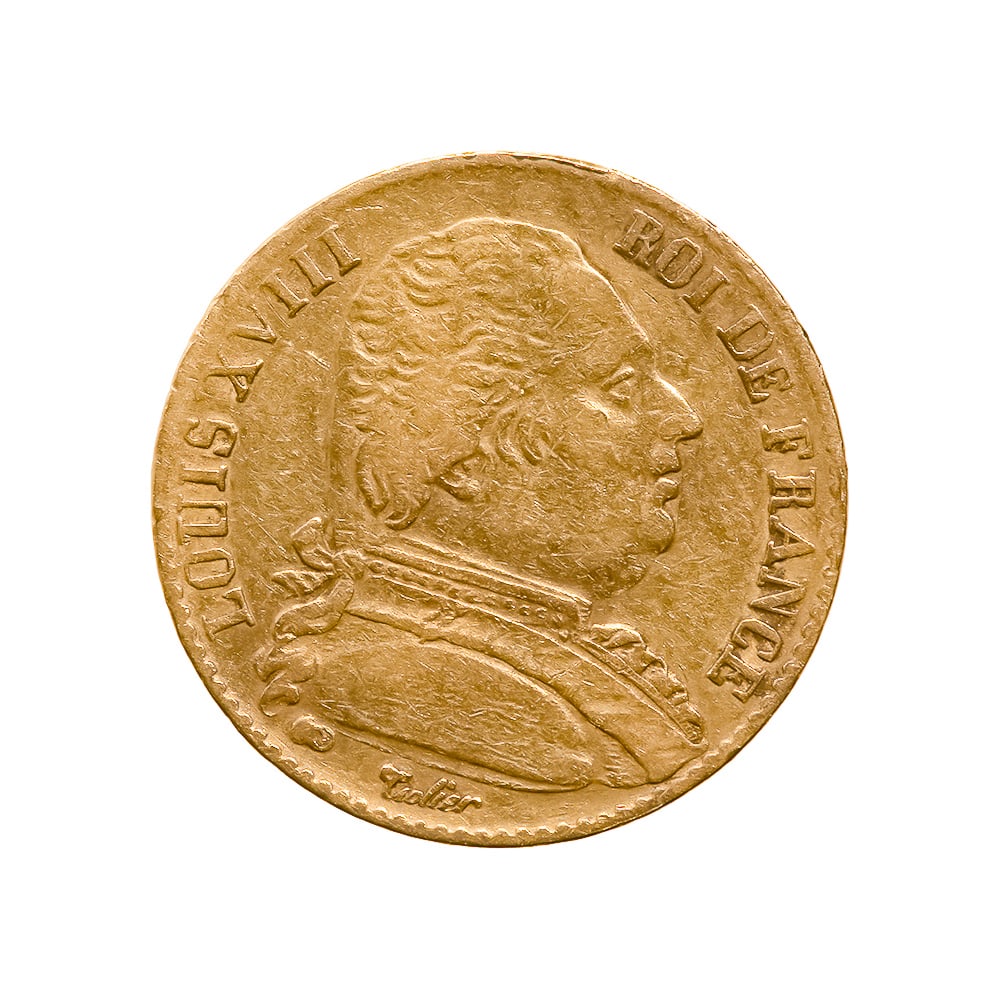 France 20 francs gold 1816-1824, Louis XVIII (1 of 1)