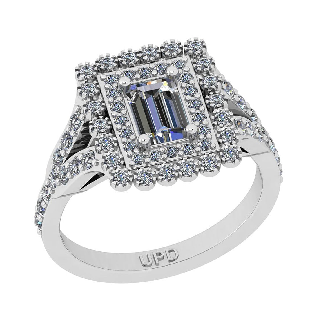 1.19 Ctw SI2/I1 Gia Certified Center Diamond 14K White Gold Vintage Style H: Center Diamond Weight : 0.50 Ctw ( Emerald Cut) Center Diamond Color :-J-K Center Stone Setting : Prong Center Clarity : SI2/I1 Side Stone Weight Of Ctw 0.69 Ctw Side Stone Color : J-K Stone Clarity :